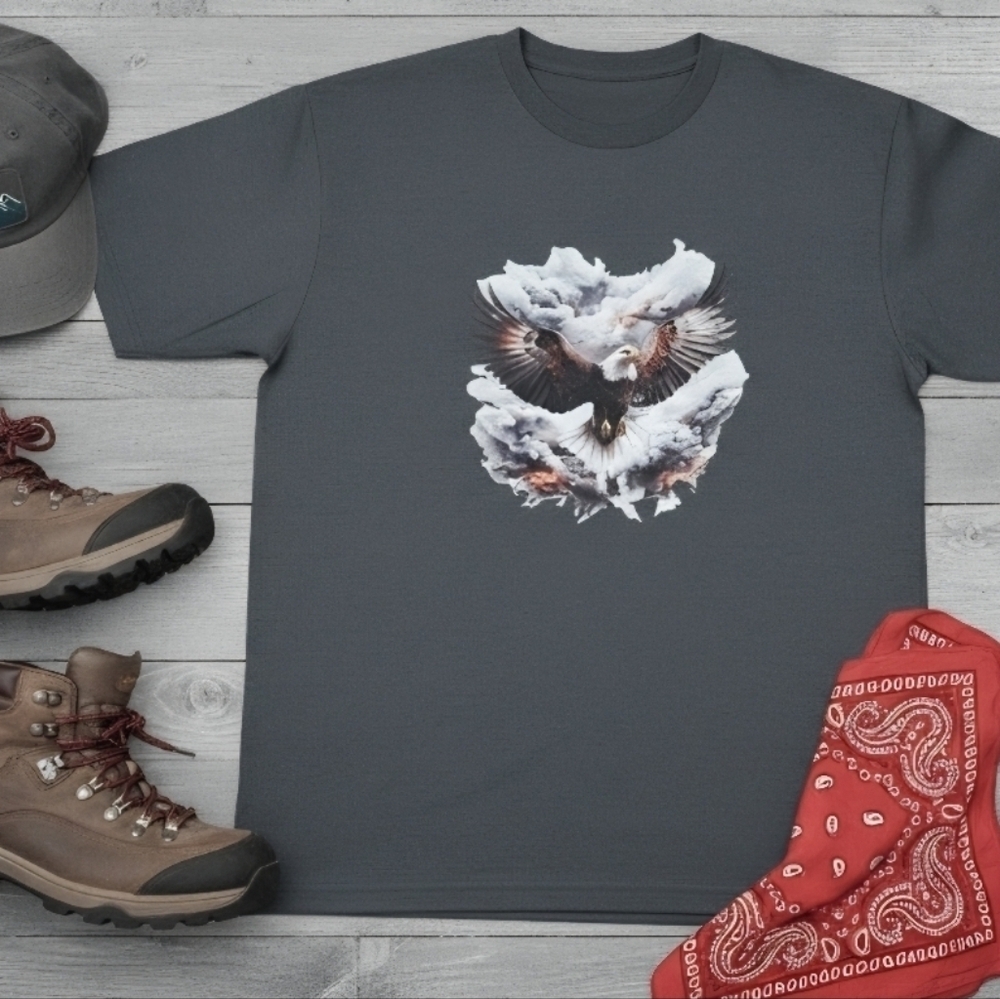 Bald Eagle Graphic Tee • Patriotic Americana Shirt • Unisex Eagle Top - Picture 11 of 12